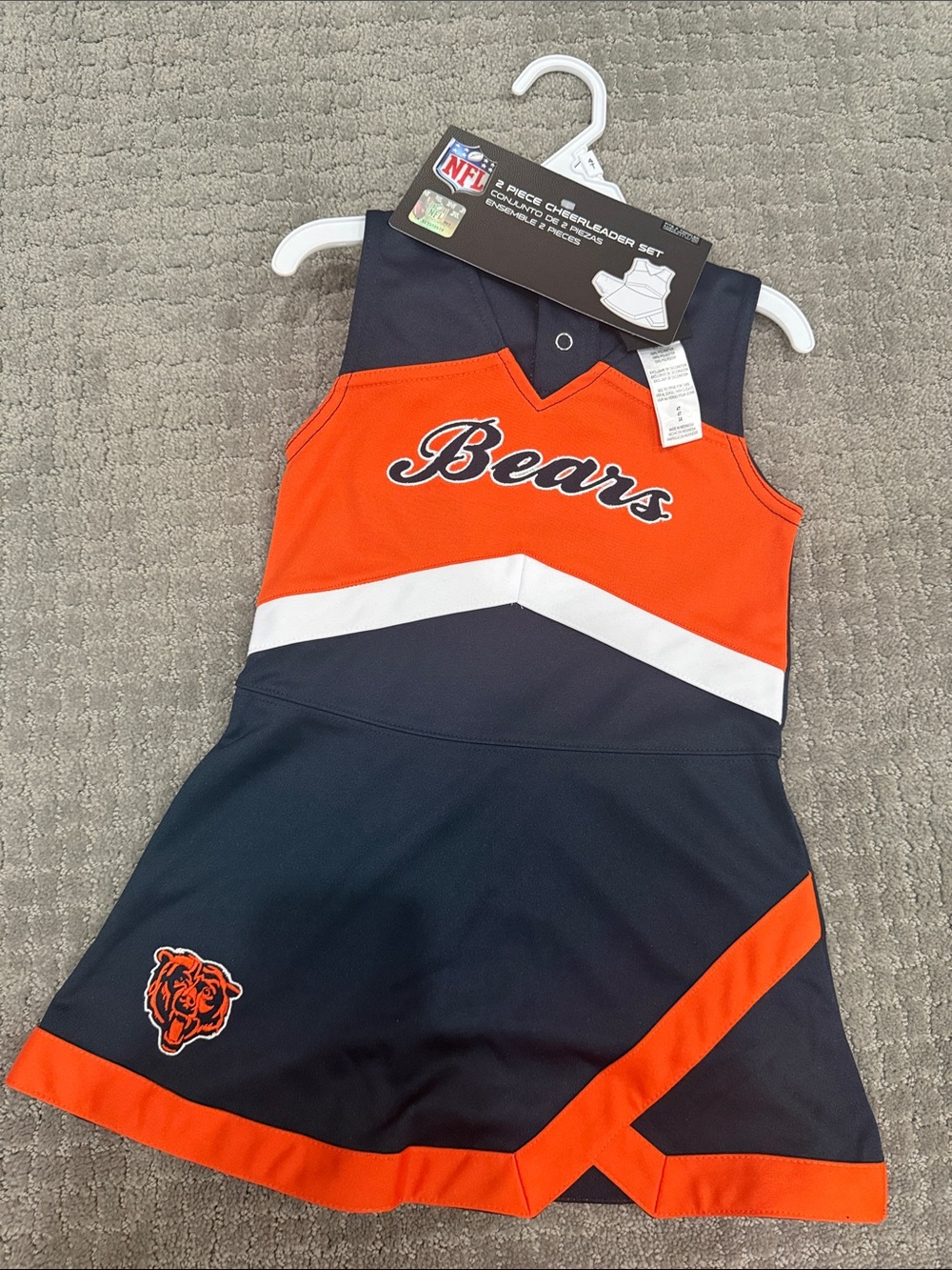 NFL Girls Cheer Outfit in Navy, Orange & White